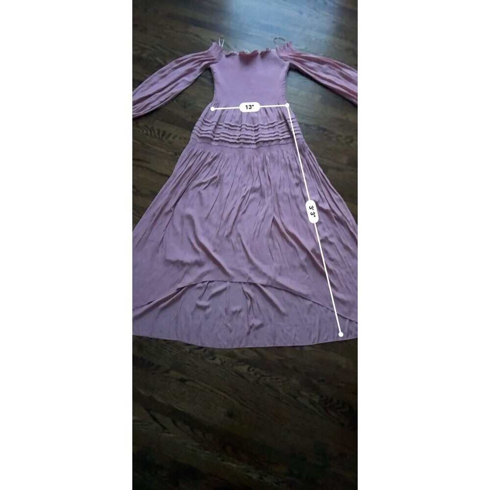 Ramy Brook NWT Anita Smocked Ruffle Midi Dress in Pink Size S Barbie Cottagecore - Picture 12 of 12